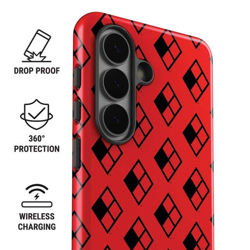 DC Comics Harley Quinn Logo Pattern Galaxy S26 Impact Case