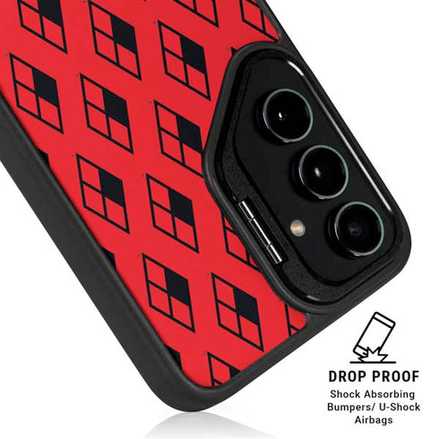DC Comics Harley Quinn Logo Pattern Galaxy S26 Kickstand Case