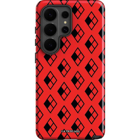 DC Comics Harley Quinn Logo Pattern Galaxy S26 Ultra Impact Case