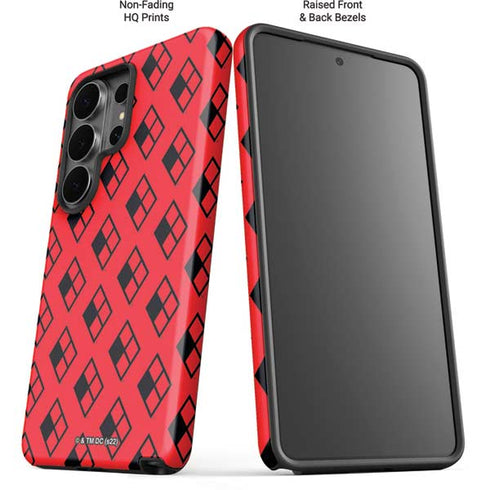 DC Comics Harley Quinn Logo Pattern Galaxy S26 Ultra Impact Case