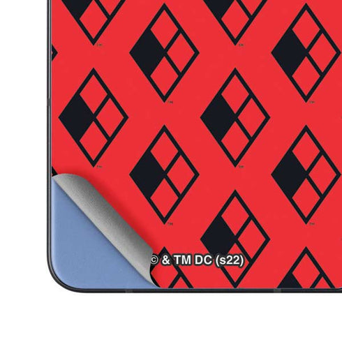 DC Comics Harley Quinn Logo Pattern Galaxy Z Fold5 5G Skin