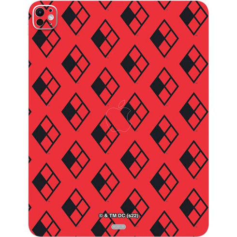 DC Comics Harley Quinn Logo Pattern iPad Pro 13in M4 (2024) Skin