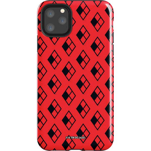 DC Comics Harley Quinn Logo Pattern iPhone Cases