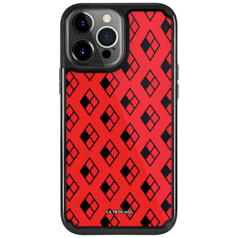 DC Comics Harley Quinn Logo Pattern iPhone Cases