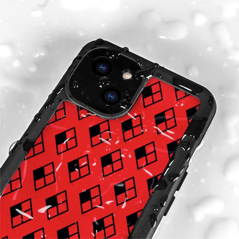 DC Comics Harley Quinn Logo Pattern iPhone 15 Plus Waterproof Case