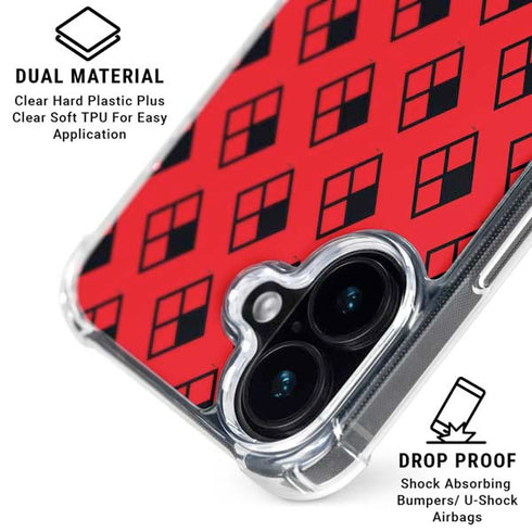 DC Comics Harley Quinn Logo Pattern iPhone 16 MagSafe Case