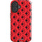DC Comics Harley Quinn Logo Pattern iPhone 16 Plus Impact Case