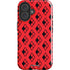 DC Comics Harley Quinn Logo Pattern iPhone 16 Plus Impact Case