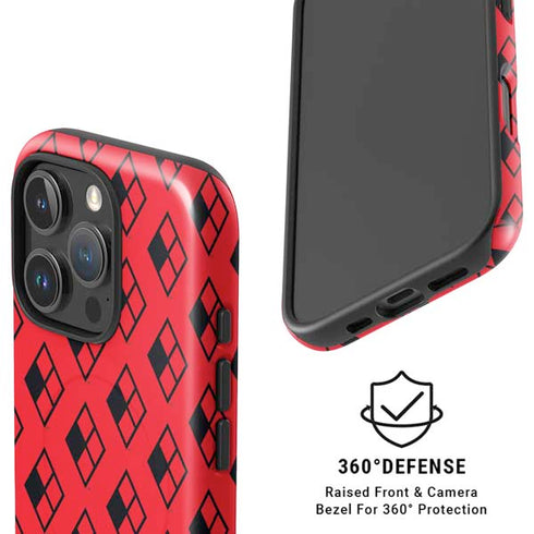 DC Comics Harley Quinn Logo Pattern iPhone 16 Pro Magsafe Impact Case