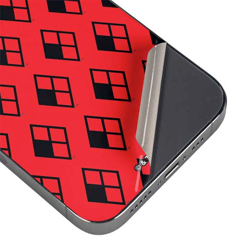 DC Comics Harley Quinn Logo Pattern iPhone 16 Pro Skin