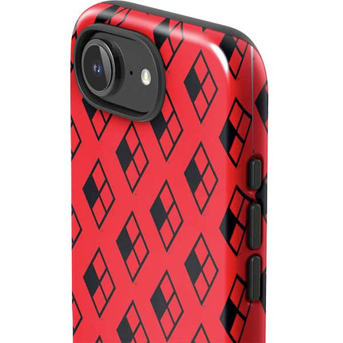 DC Comics Harley Quinn Logo Pattern iPhone 16e Impact Case