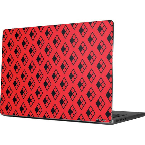 DC Comics Harley Quinn Logo Pattern Apple MacBook Pro 14-inch Skin