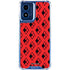 DC Comics Harley Quinn Logo Pattern Moto G 5G (2024) Clear Case