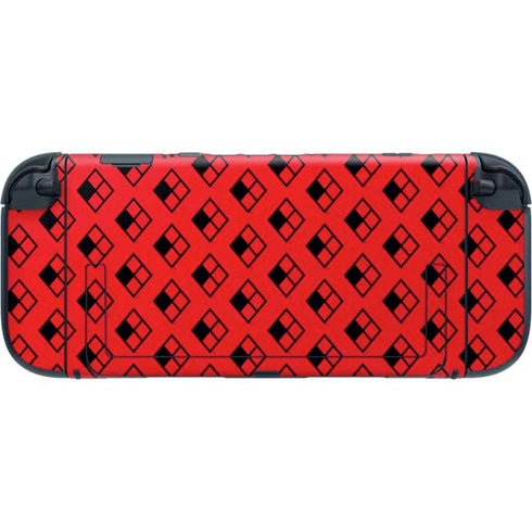 DC Comics Harley Quinn Logo Pattern Nintendo Switch 2 (2025) with Joy-Con Skin