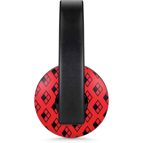 DC Comics Harley Quinn Logo Pattern PlayStation 4 Gold Wireless Headset Skin