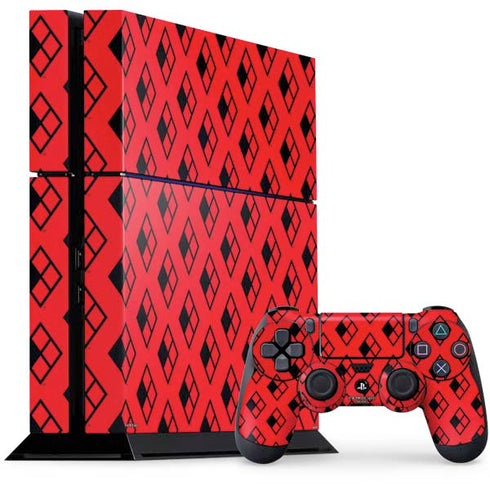 DC Comics Harley Quinn Logo Pattern PlayStation PS4 Skins