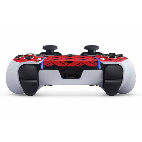 DC Comics Harley Quinn Logo Pattern PS5 DualSense Edge Pro Controller Skin