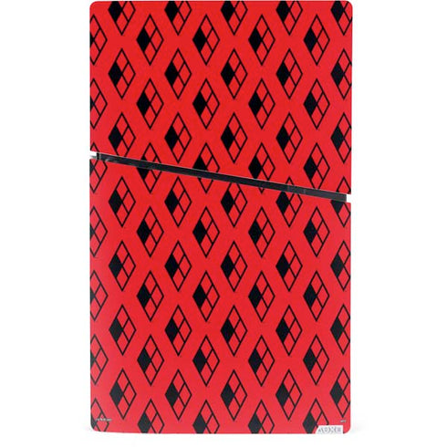 DC Comics Harley Quinn Logo Pattern PS5 Slim Digital Edition Console Skin