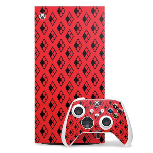 DC Comics Harley Quinn Logo Pattern Xbox Series X Skins