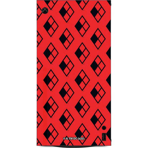 DC Comics Harley Quinn Logo Pattern XBox Series X Digital Edition Console Skin