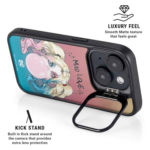 DC Comics Harley Quinn Mad Love iPhone 14 Plus Kickstand Case