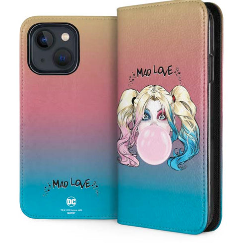 DC Comics Harley Quinn Mad Love iPhone 15 Folio Case