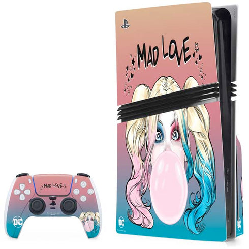 DC Comics Harley Quinn Mad Love PS5 Pro Disk Bundle Skin