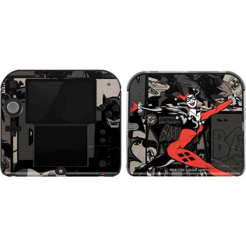 DC Comics Harley Quinn Vintage Action pose pattern Nintendo Skins
