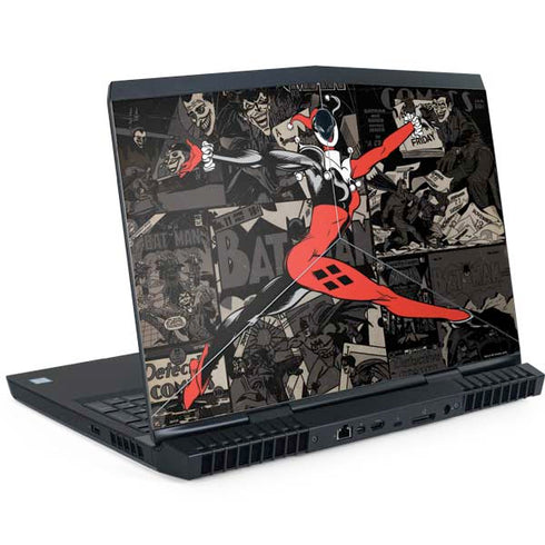DC Comics Harley Quinn Vintage Action pose pattern Dell Alienware Skin
