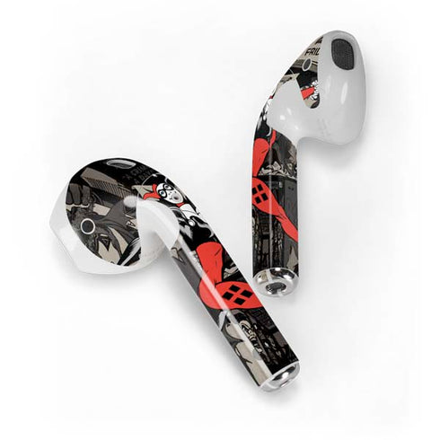 DC Comics Harley Quinn Vintage Action pose pattern Apple AirPods Skin