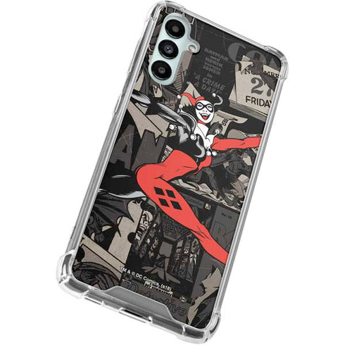 DC Comics Harley Quinn Vintage Action pose pattern Gabb Phone 4 Clear Case