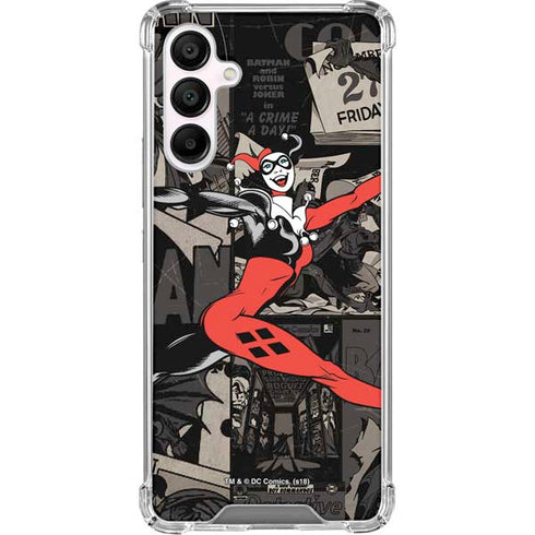 DC Comics Harley Quinn Vintage Action pose pattern Galaxy A16 5G Clear Case