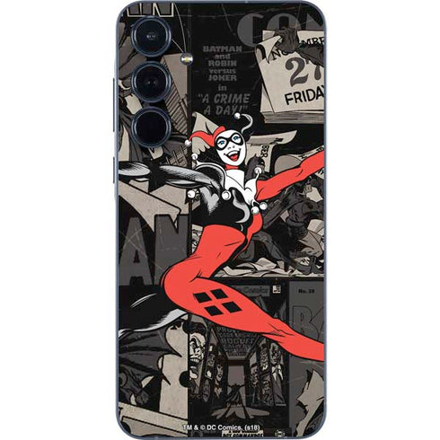 DC Comics Harley Quinn Vintage Action pose pattern Galaxy A35 5G Skin