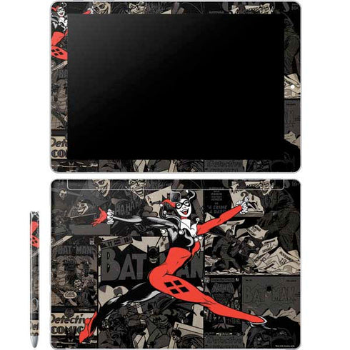 DC Comics Harley Quinn Vintage Action pose pattern Galaxy Book 12in Skin