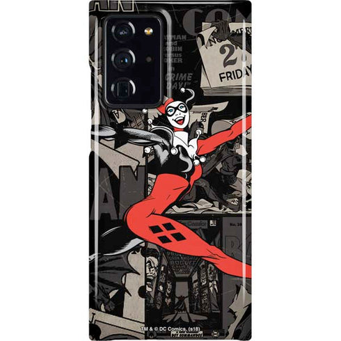 DC Comics Harley Quinn Vintage Action pose pattern Galaxy Cases