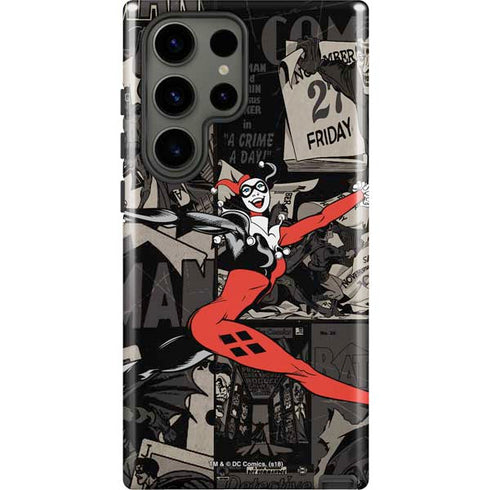 DC Comics Harley Quinn Vintage Action pose pattern Galaxy S23 Ultra Pro Case