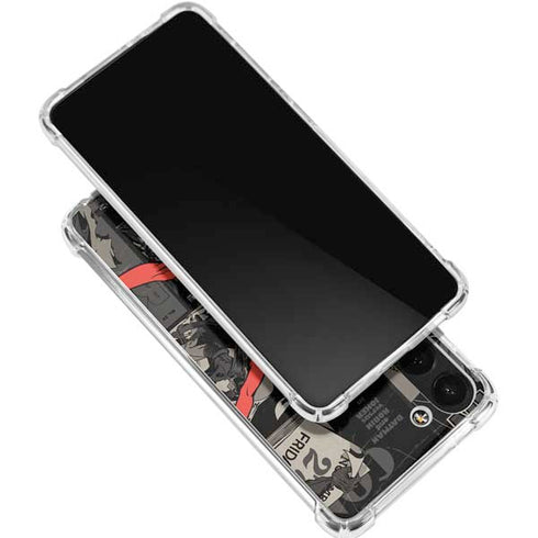 DC Comics Harley Quinn Vintage Action pose pattern Galaxy S24 FE Clear Case