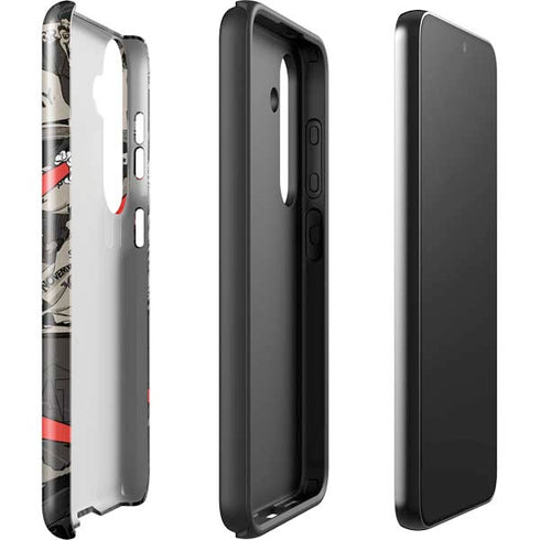 DC Comics Harley Quinn Vintage Action pose pattern Galaxy S25 Impact Case