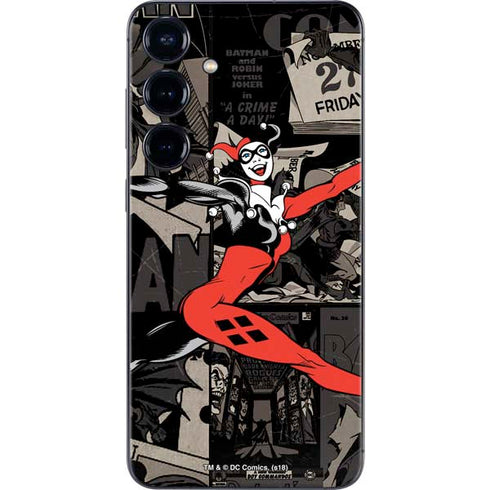 DC Comics Harley Quinn Vintage Action pose pattern Galaxy S24 Skin