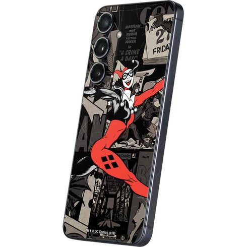 DC Comics Harley Quinn Vintage Action pose pattern Galaxy S25 Skin