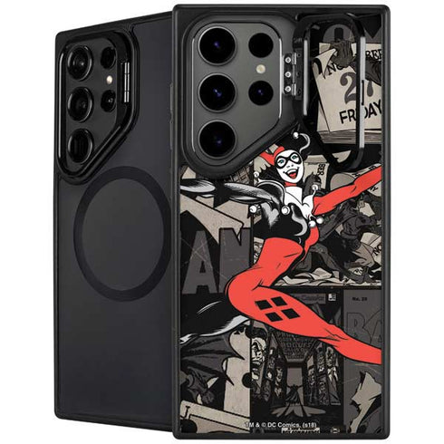 DC Comics Harley Quinn Vintage Action pose pattern Galaxy Cases