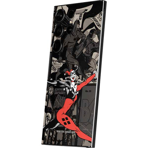 DC Comics Harley Quinn Vintage Action pose pattern Galaxy S25 Ultra Skin