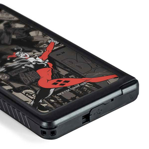 DC Comics Harley Quinn Vintage Action pose pattern Galaxy S24 Ultra Waterproof Case