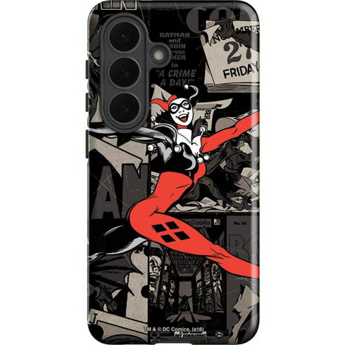 DC Comics Harley Quinn Vintage Action pose pattern Galaxy S26 Impact Case