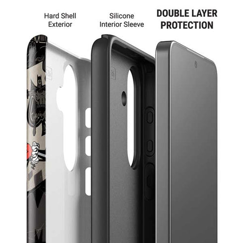 DC Comics Harley Quinn Vintage Action pose pattern Galaxy S26 Plus Impact Case