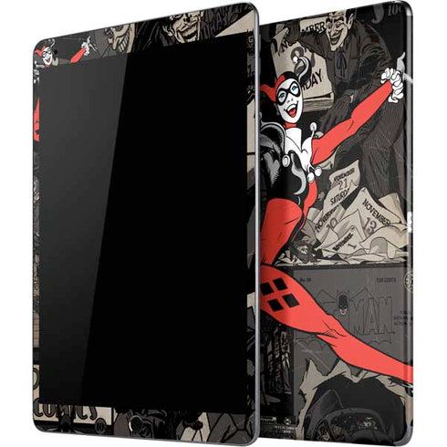 DC Comics Harley Quinn Vintage Action pose pattern iPad Skins