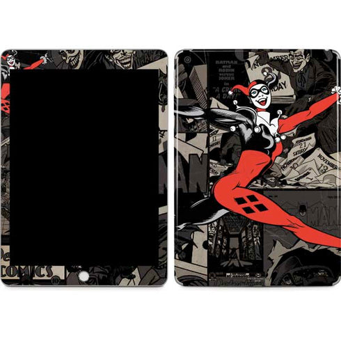 DC Comics Harley Quinn Vintage Action pose pattern Apple iPad Skin