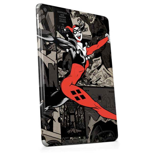 DC Comics Harley Quinn Vintage Action pose pattern Apple iPad Skin
