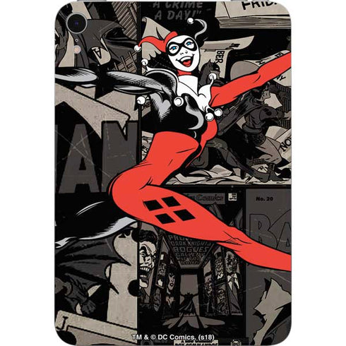 DC Comics Harley Quinn Vintage Action pose pattern Apple iPad Mini Skin