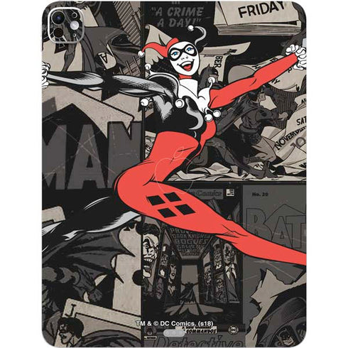 DC Comics Harley Quinn Vintage Action pose pattern iPad Pro 13in M4 (2024) Skin